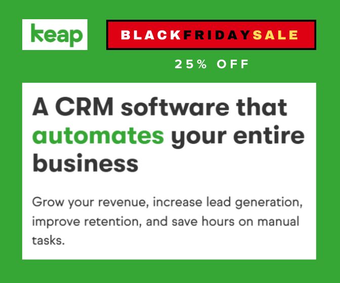 Keap CRM Business Automation Software. Discount Coupon Code Black Friday Sale 2024