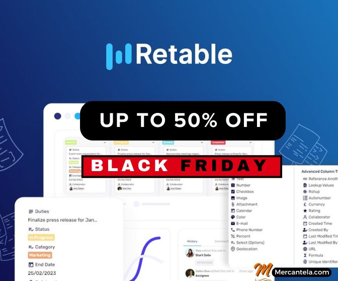 Retable-50% Off Special Deal. Black Friday Sale. Your Intelligent Relational Database Management Solution.